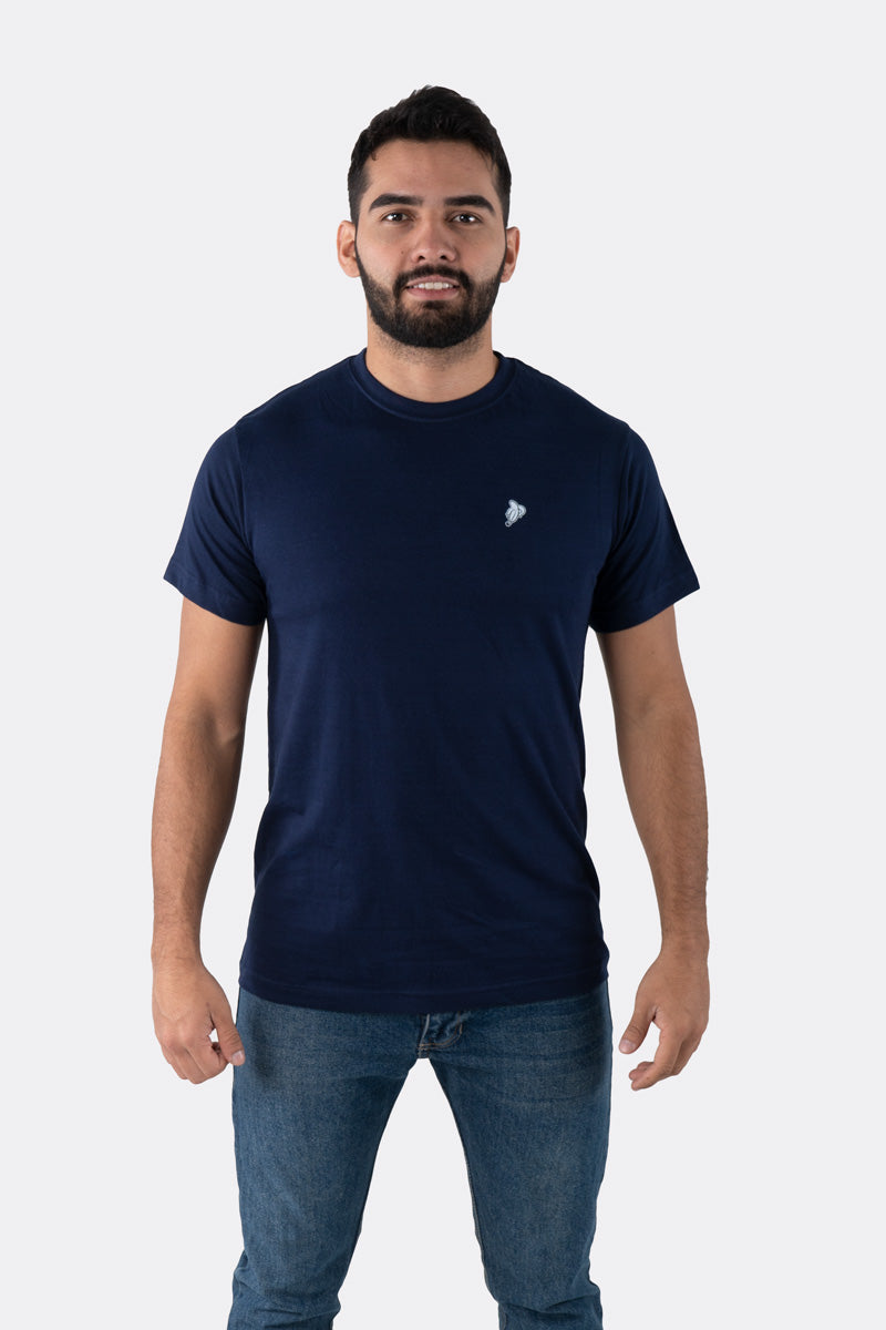 T-SHIRT PREMIUM AZUL NAVY BÁSICA - PIXELCAMISETAS