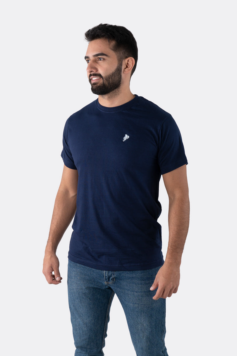 T-SHIRT PREMIUM AZUL NAVY BÁSICA - PIXELCAMISETAS
