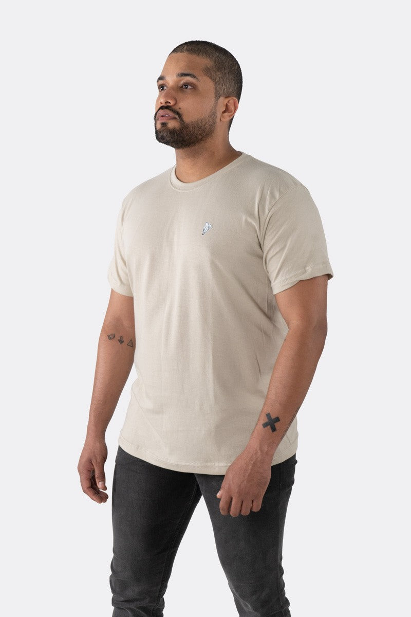 T-SHIRT PREMIUM BEIGE BÁSICA - PIXELCAMISETAS