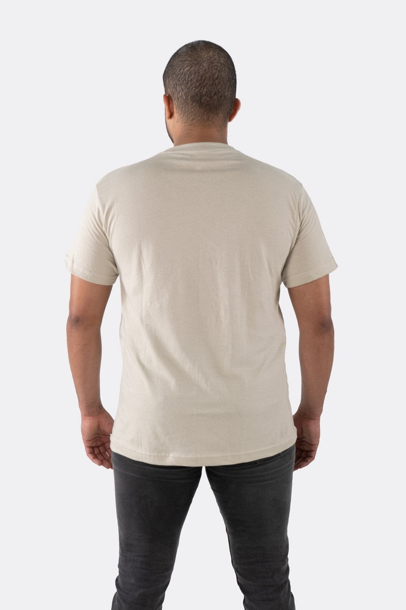 T-SHIRT PREMIUM BEIGE BÁSICA - PIXELCAMISETAS