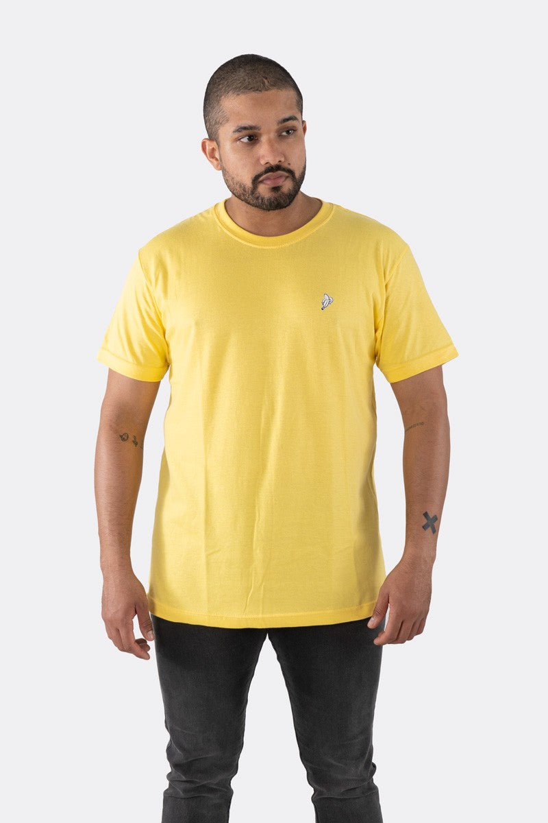 T-SHIRT PREMIUM AMARILLA PASTEL BÁSICA - PIXELCAMISETAS