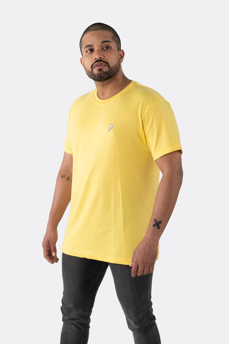 T-SHIRT PREMIUM AMARILLA PASTEL BÁSICA - PIXELCAMISETAS