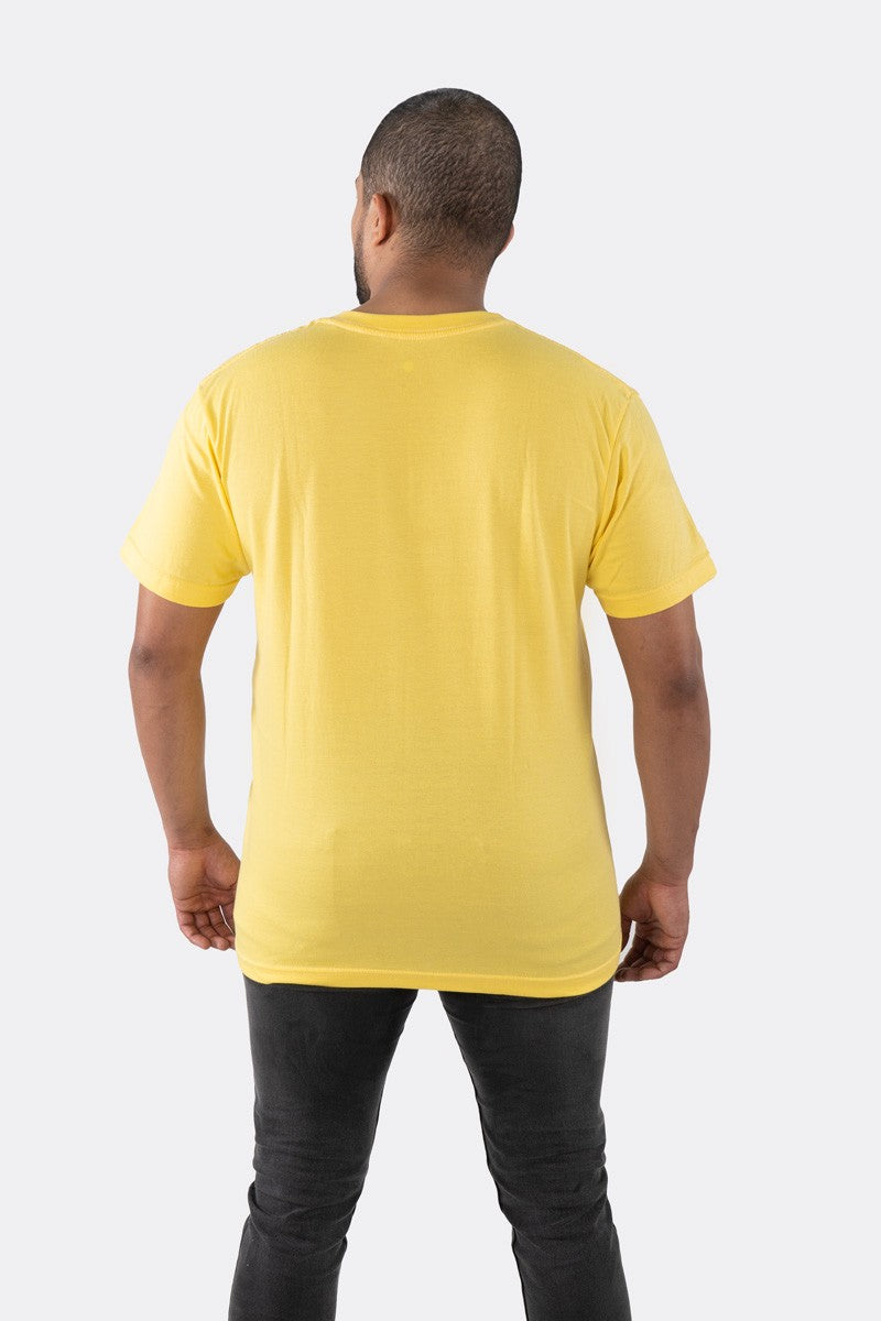 T-SHIRT PREMIUM AMARILLA PASTEL BÁSICA - PIXELCAMISETAS