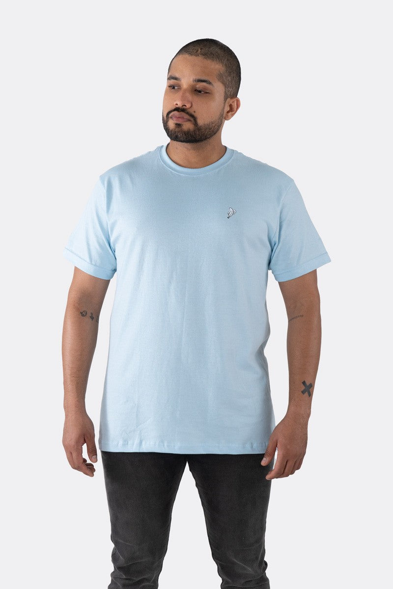 T-SHIRT PREMIUM AZUL BEBÉ BÁSICA - PIXELCAMISETAS