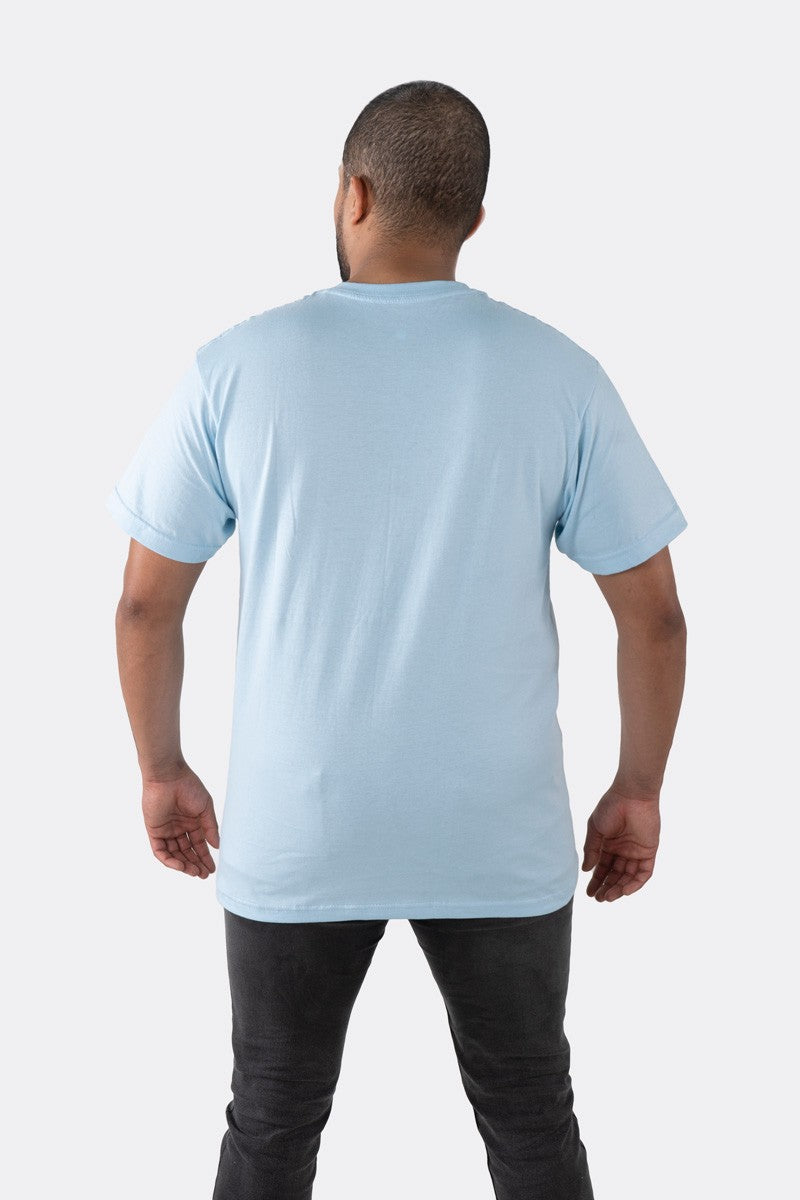 T-SHIRT PREMIUM AZUL BEBÉ BÁSICA - PIXELCAMISETAS