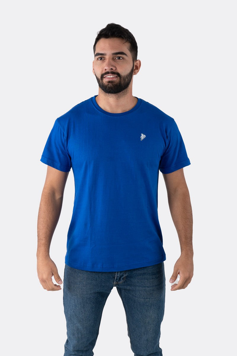 T-SHIRT PREMIUM AZUL ROYAL BÁSICA - PIXELCAMISETAS