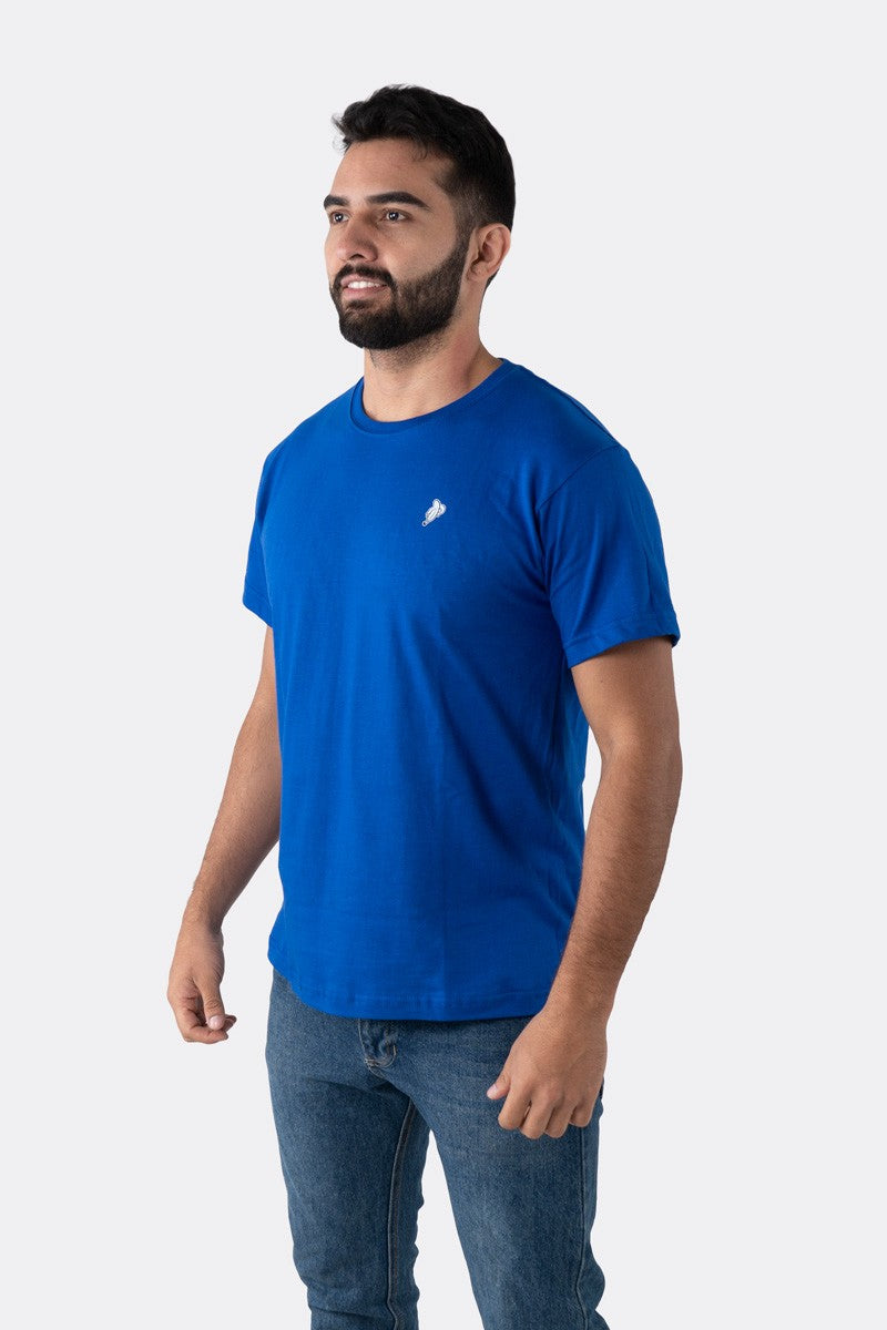 T-SHIRT PREMIUM AZUL ROYAL BÁSICA - PIXELCAMISETAS