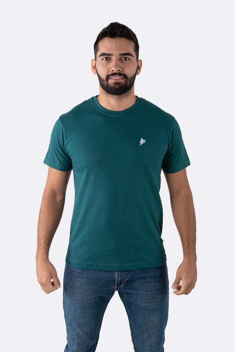 T-SHIRT PREMIUM VERDE BOSQUE BÁSICA - PIXELCAMISETAS