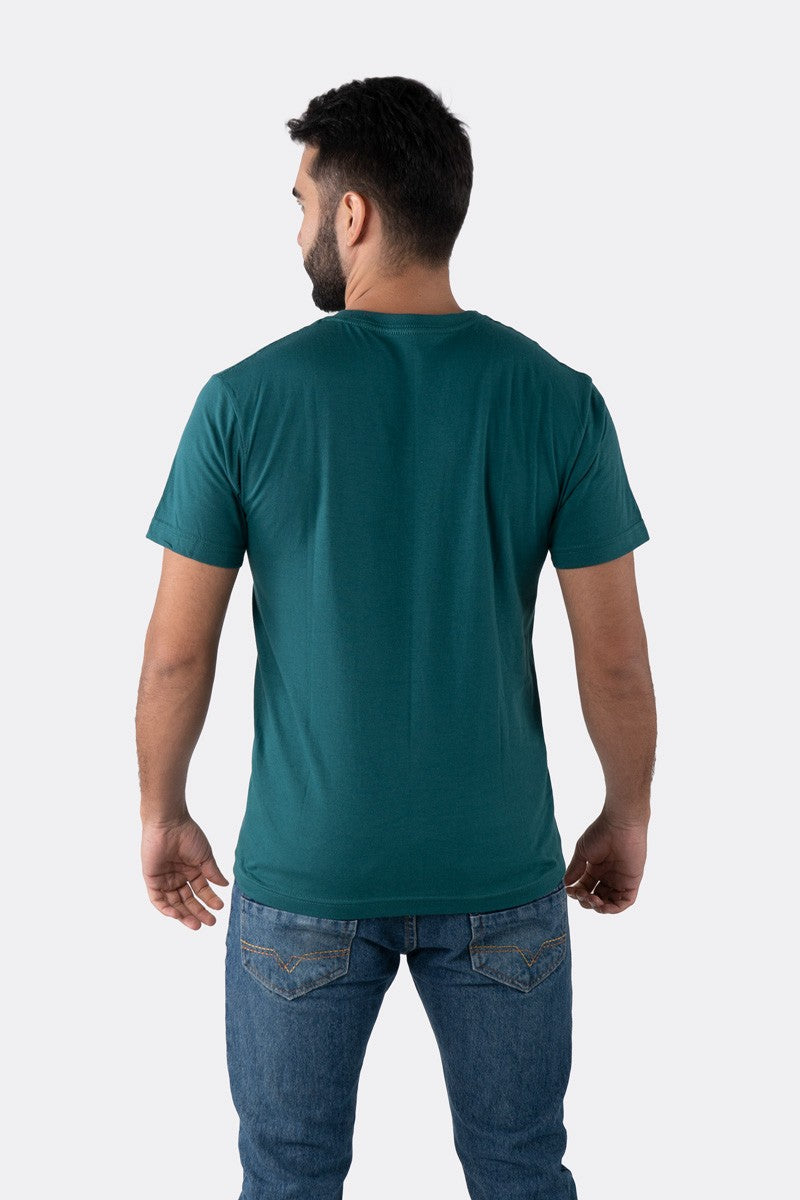 T-SHIRT PREMIUM VERDE BOSQUE BÁSICA - PIXELCAMISETAS