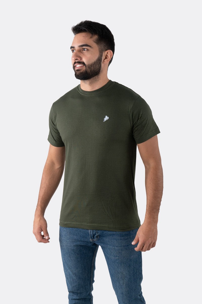 T-SHIRT PREMIUM VERDE OSCURO BÁSICA - PIXELCAMISETAS