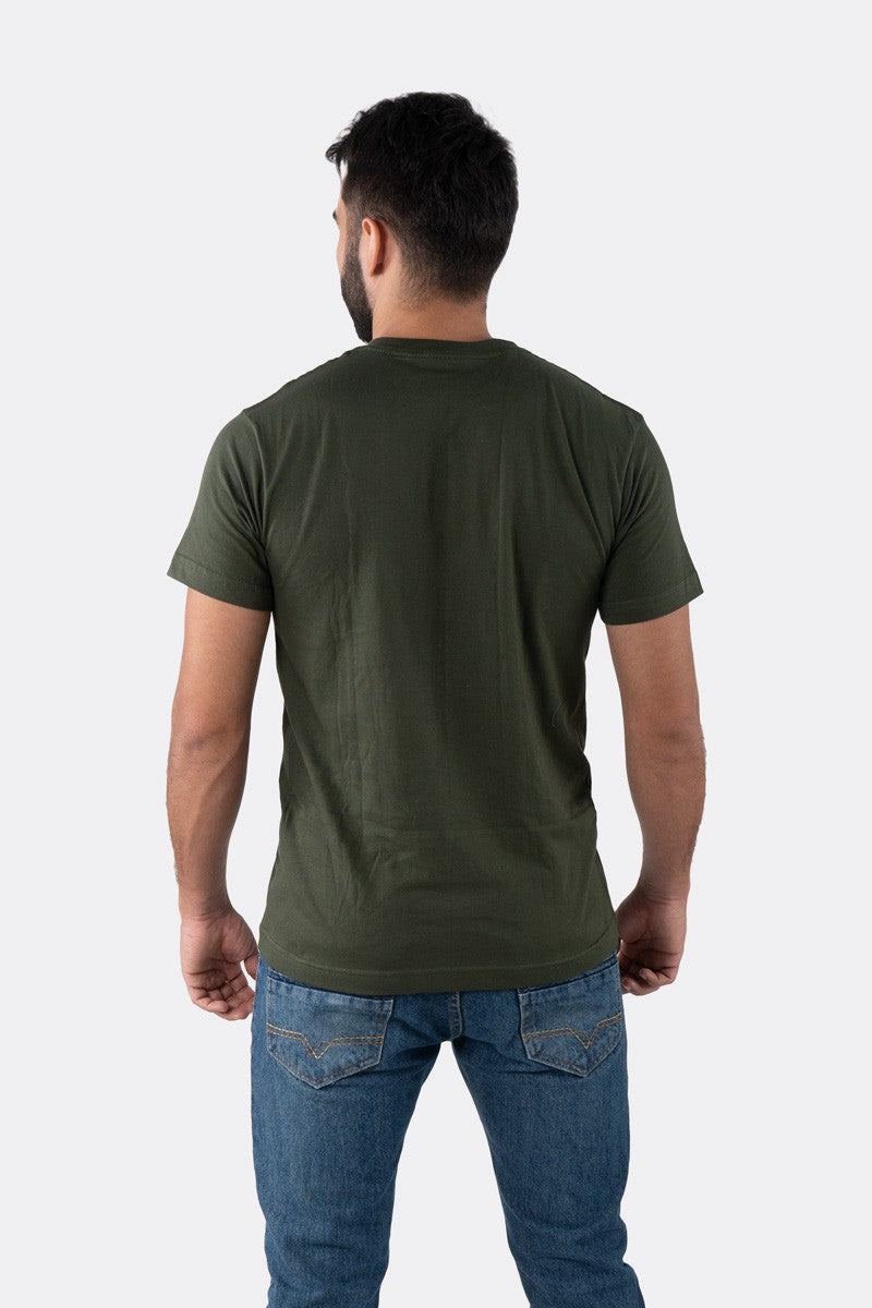 T-SHIRT PREMIUM VERDE OSCURO BÁSICA - PIXELCAMISETAS