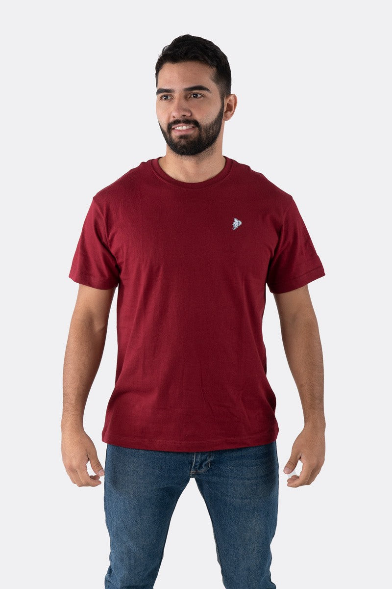 T-SHIRT PREMIUM VINOTINTO BÁSICA - PIXELCAMISETAS