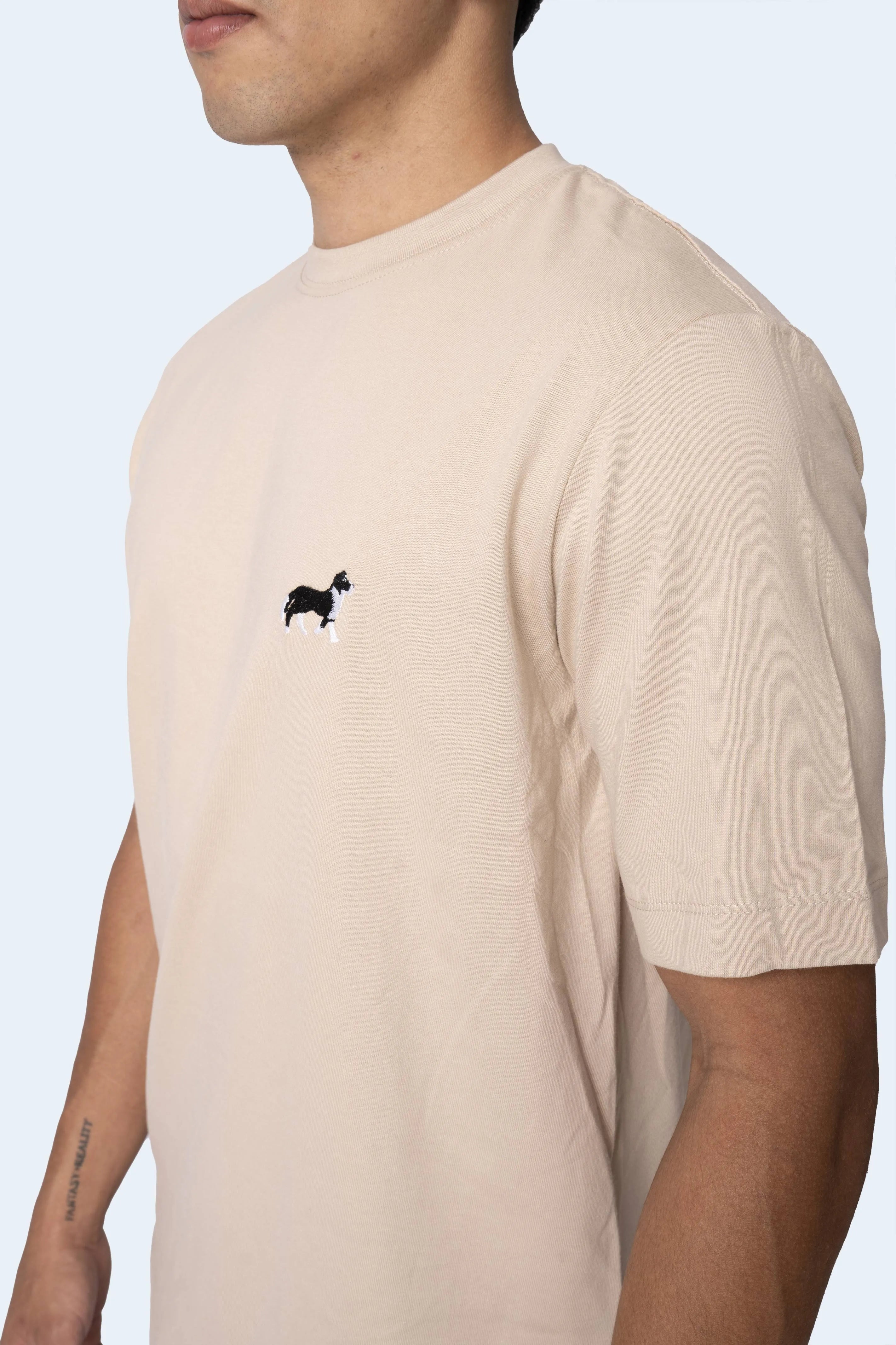 CAMISETA ALTO GRAMAJE MINIPETS BORDER COLLIE - PIXELCAMISETAS