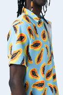 CAMISA DE BOTONES AZUL BEBÉ PAPAYAS - PIXELCAMISETAS