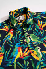 CAMISA DE BOTONES AZUL NAVY AVES