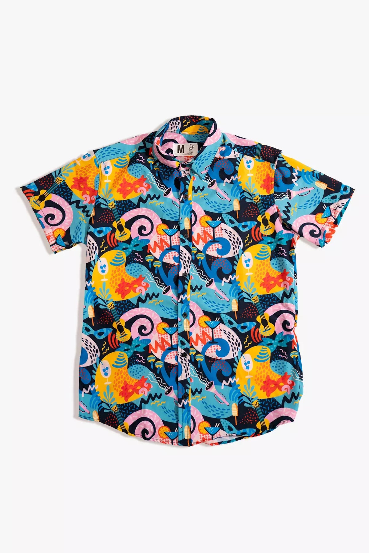 CAMISA DE BOTONES AZUL NAVY CARNAVAL