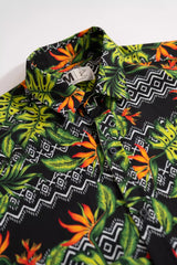 CAMISA DE BOTONES NEGRO AZTECA HELICONIAS