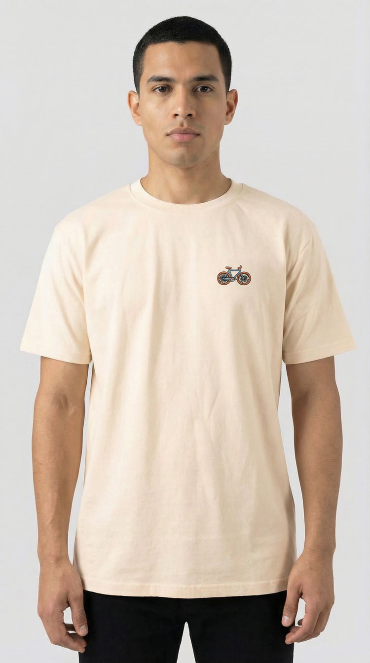 CAMISETA PREMIUM MINIPRINT BICICLETA - PIXELCAMISETAS