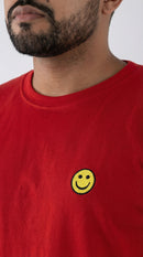 CAMISETA PREMIUM MINIPRINT CARITA FELIZ - PIXELCAMISETAS