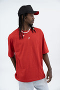 CAMISETA OVERSIZED ALTO GRAMAJE ROJA - PIXELCAMISETAS