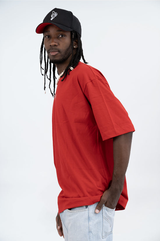 CAMISETA OVERSIZED ALTO GRAMAJE ROJA