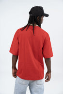CAMISETA OVERSIZED ALTO GRAMAJE ROJA - PIXELCAMISETAS
