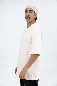 CAMISETA OVERSIZED ALTO GRAMAJE VAINILLA - PIXELCAMISETAS