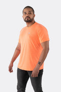 T-SHIRT PREMIUM NARANJA NEÓN BÁSICA - PIXELCAMISETAS