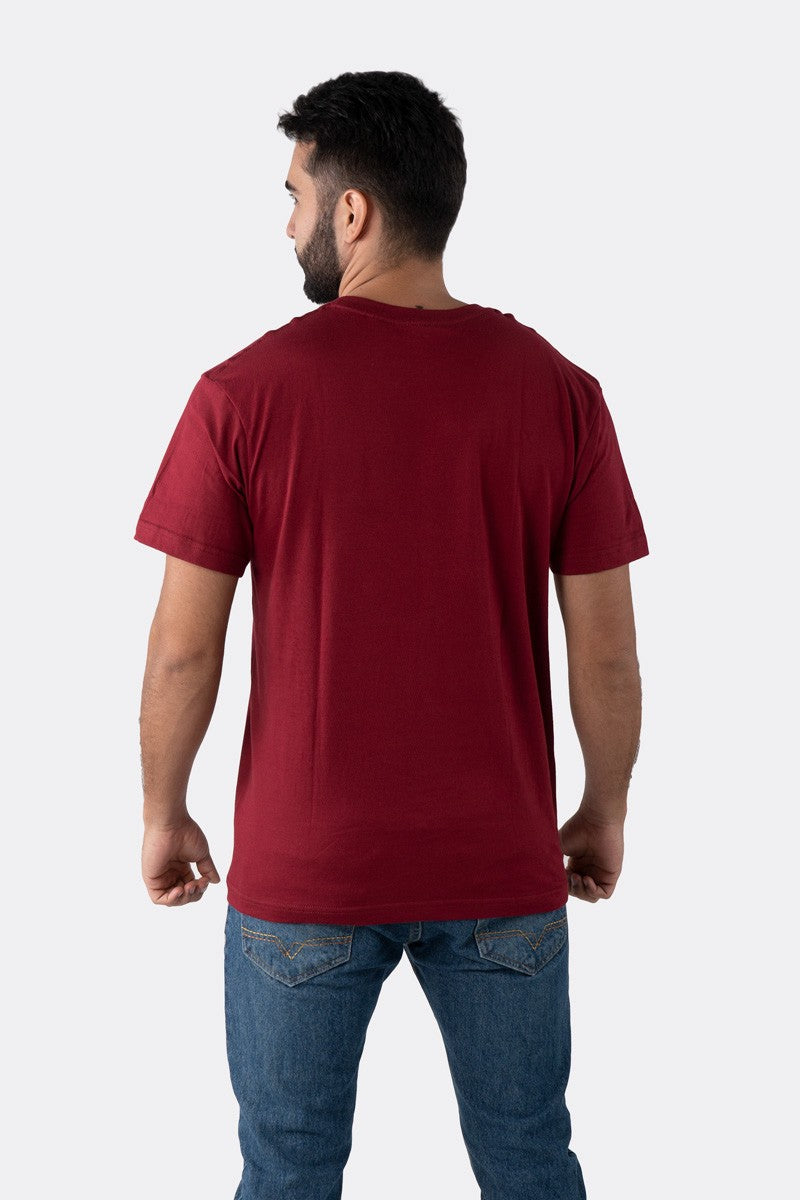 T-SHIRT PREMIUM VINOTINTO BÁSICA - PIXELCAMISETAS